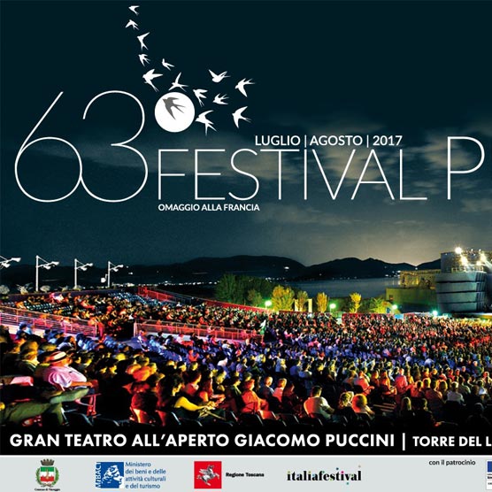 Festival Puccini in the Gran Teatro All'Aperto Giacomo Puccini in Torre del Lago. An event not to be missed for all lovers of opera.